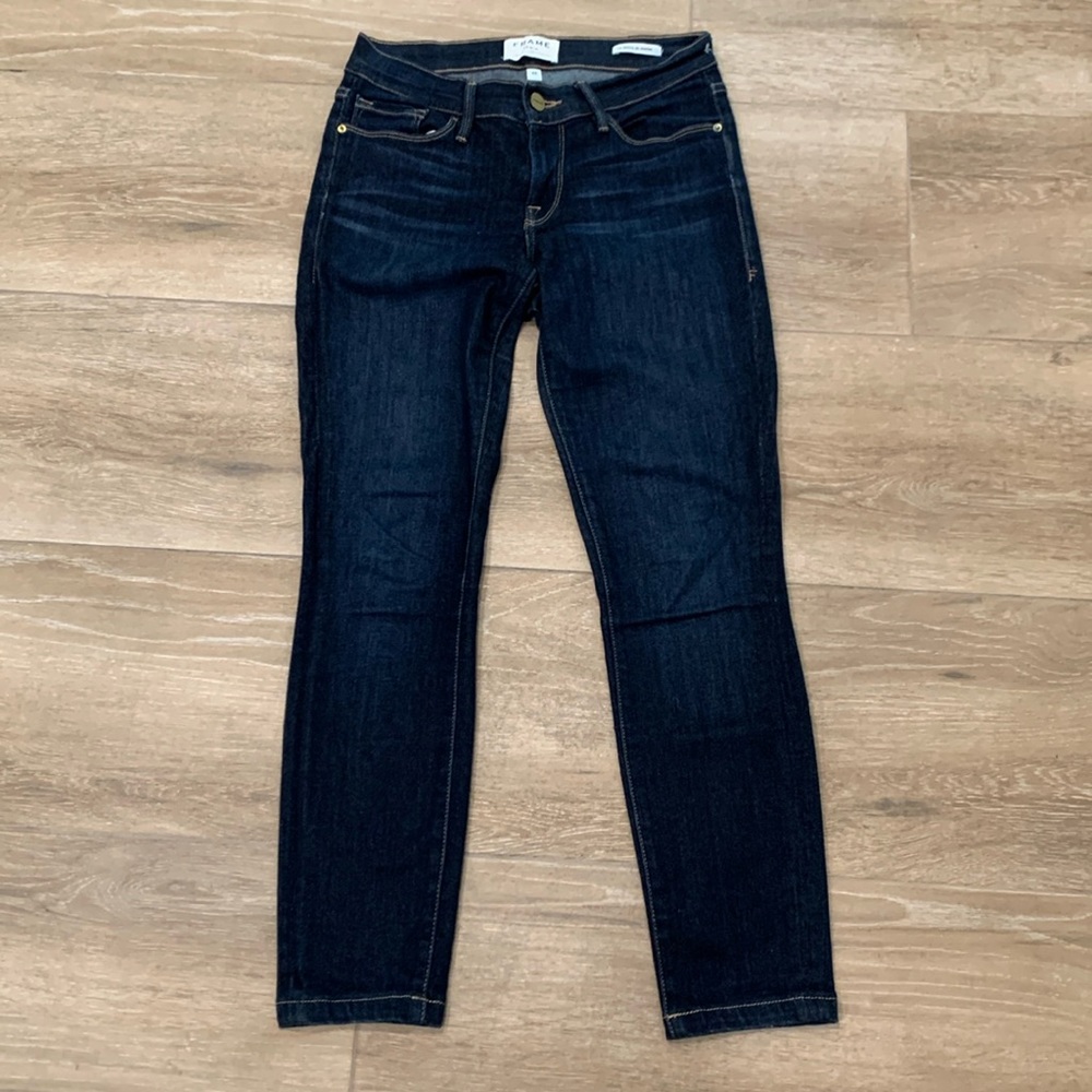 Frame Denim Jeans Le Skinny de Jeanne Dark Blue Wash Size 25